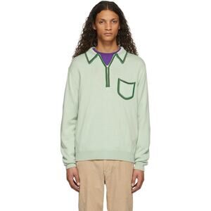 Awake NY Size Green Sweet Memory Knit Polo Clothbase UNISEX One Size Pullover